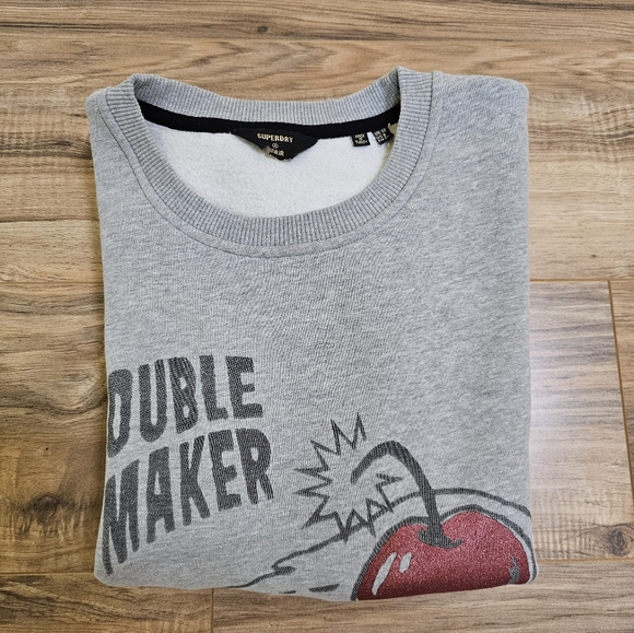 Superdry Vintage Crossing Lines Sweatshirt Dress, size US 8 - Picture 8 of 9